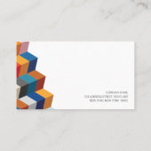 farbenfrohe geometrische Visitenkarte (Rückseite)