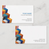 farbenfrohe geometrische Visitenkarte (Vorne/Hinten)