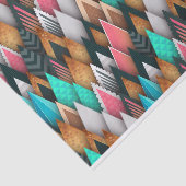 Farbenfrohe geometrische Weihnachtsbaume im Evergr Seidenpapier (Ausschnitt)