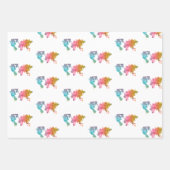 Farbenfrohe geometrische Weltkarte - Trendy Geschenkpapier Set (Vorderseite 3)