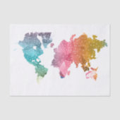 Farbenfrohe geometrische Weltkarte - Trendy Seidenpapier (Vorderseite)