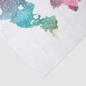 Farbenfrohe geometrische Weltkarte - Trendy Seidenpapier (Ausschnitt)