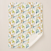 Farbenfrohe geometrische Winkel Mitte des Jahrhund Sherpadecke (Vorderseite)