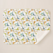 Farbenfrohe geometrische Winkel Mitte des Jahrhund Sherpadecke (Vorderseite (Horizontal))