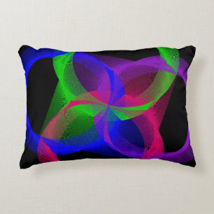 Farbenfrohe geometrische Zirkularblende Akzent Pil Dekokissen