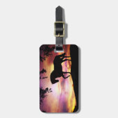 Farbenfrohe Gepäckmarke Gepäckanhänger (Vorderseite vertikal)