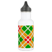 Farbenfrohe gepflegte Kunst Edelstahlflasche (Links)