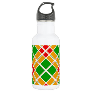 Farbenfrohe gepflegte Kunst Edelstahlflasche