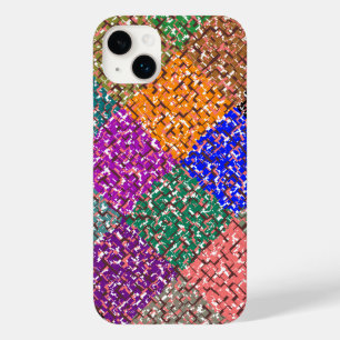 Farbenfrohe, gepolsterte Checkerboard Case-Mate iP iPhone 14 Plus Hülle