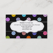 Farbenfrohe, gepolsterte Visitenkarten Visitenkarte (Rückseite)