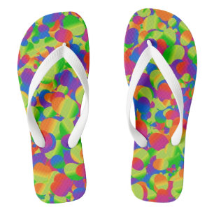 Farbenfrohe Gepunktete Flip Flops Badesandalen