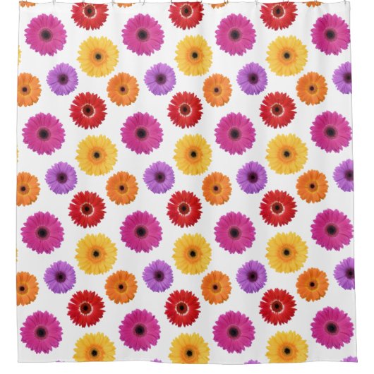 Farbenfrohe Gerber DaisiBold Blumenduschvorhang Duschvorhang (Vorderseite)