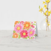 Farbenfrohe Gerbera-Blank-Karte Karte (Gelbe Blume)