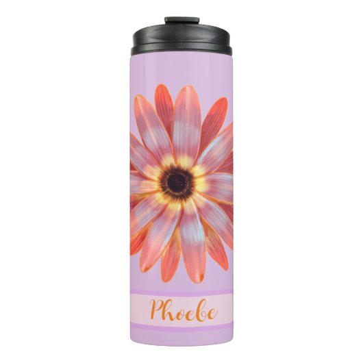 Farbenfrohe Gerbera Daisy Thermal Tumbler Thermosbecher (Vorderseite)