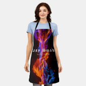 Farbenfrohe Geschäfte mit Rauchwanne Schürze (Getragen)
