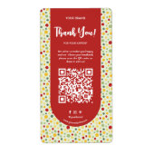 Farbenfrohe Geschäftsidee: Box Siegel Label QR-Cod (Vorne)