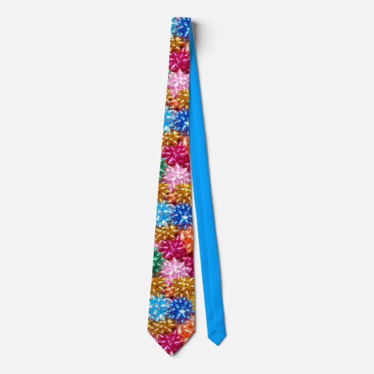 Farbenfrohe Geschenkbogen-Party präsentieren blaug Krawatte (Vorderseite)