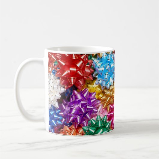 Farbenfrohe Geschenkbogen Party präsentieren Bugfe Kaffeetasse (Links)