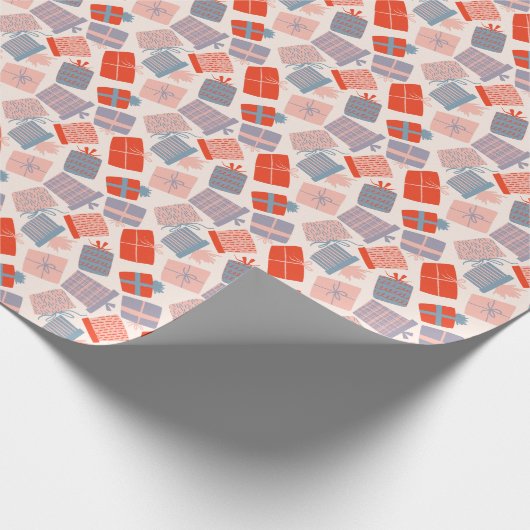 Farbenfrohe Geschenkboxen Muster Geschenkpapier (Ecke)
