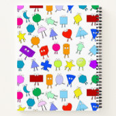 Farbenfrohe Geschenke für 2D & 3D Geometrische For Notizblock (Rückseite)