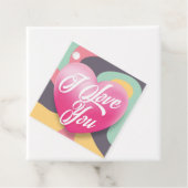 Farbenfrohe Geschenke für den Valentinstag Geschenkanhänger (Beispiel)