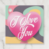 Farbenfrohe Geschenke für den Valentinstag Geschenkanhänger (Vorderseite)