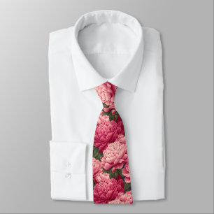 Farbenfrohe Geschenke für ihn Pfingstrosen Floral Krawatte