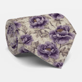 Farbenfrohe Geschenke für ihn Pfingstrosen Krawatte (Gerollt)