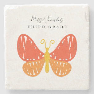 Farbenfrohe Geschenke für moderne Niedlich Teacher Steinuntersetzer