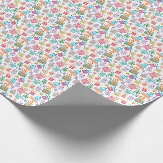 Farbenfrohe Geschenke Geschenkpapier (Ecke)