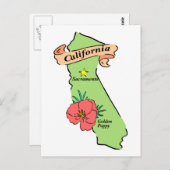 Farbenfrohe Geschenke und T-Shirts aus Kalifornien Postkarte (Vorne/Hinten)