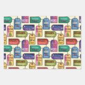 Farbenfrohe Geschenketiketten Umschlagpapier Set 3 Geschenkpapier Set (Vorderseite)