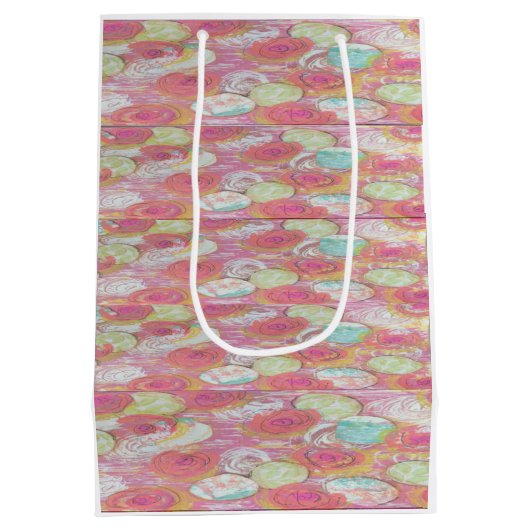 Farbenfrohe Geschenktasche Mittlere Geschenktüte (Rückseite)