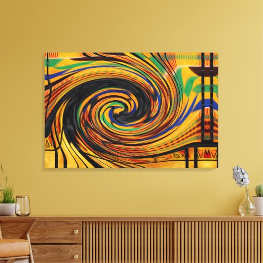 Farbenfrohe, geschraubte, gestreifte Canvas drucke (Insitu (Wohnzimmer))