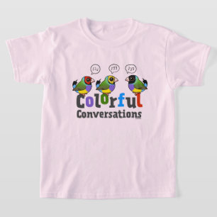 Farbenfrohe Gespräche Ruhende Gouldian Finches T-Shirt