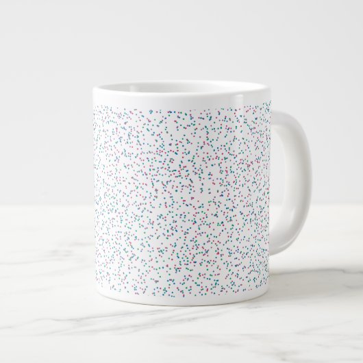 Farbenfrohe, gesprenkelte Frühlingspunkte Jumbo-Tasse (Vorderseite Rechts)