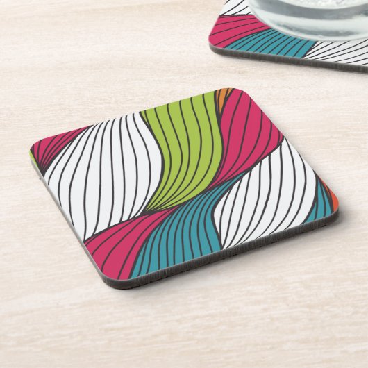 Farbenfrohe Gestaltung 2 Untersetzer (Linke Seite)