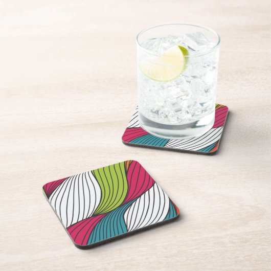 Farbenfrohe Gestaltung 2 Untersetzer (Rechte Seite)