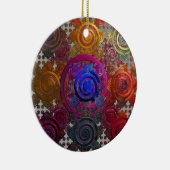 Farbenfrohe Gestaltung der Keramik von Rundplatten Ornament (Rechts)