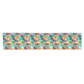 Farbenfrohe Gestaltung der Weihnachtsbäume Kurzer Tischläufer (Horizontal)