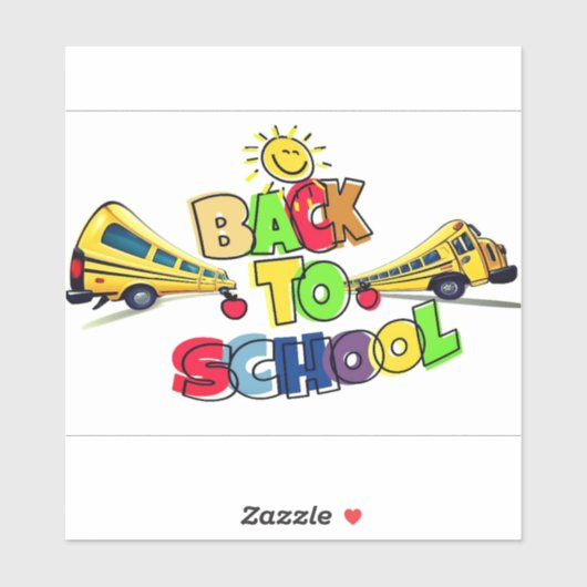 Farbenfrohe Gestaltung des Cartoon in der Schule Aufkleber (Blatt)