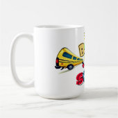 Farbenfrohe Gestaltung des Cartoon in der Schule Kaffeetasse (Links)