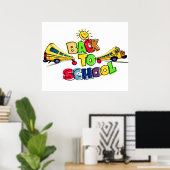 Farbenfrohe Gestaltung des Cartoon in der Schule Poster (Heimbüro)