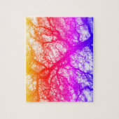 Farbenfrohe Gestaltung des Eichenbaumes Puzzle (Vertikal)