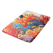 Farbenfrohe Gestaltung des Unterwasserlebens Badematte (Schrägansicht)