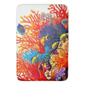 Farbenfrohe Gestaltung des Unterwasserlebens Badematte (Vorderseite Vertikal)