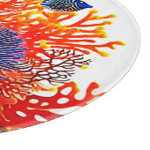 Farbenfrohe Gestaltung des Unterwasserlebens Schneidebrett (Ecke)