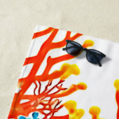 Farbenfrohe Gestaltung des Unterwasserlebens Strandtuch (Beispiel)