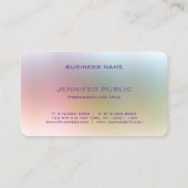 Farbenfrohe Gestaltung Elegantes Monogramm Minimal Visitenkarte (Rückseite)