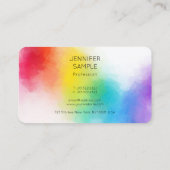 Farbenfrohe Gestaltung Elegantes Template Moderne Visitenkarte (Rückseite)